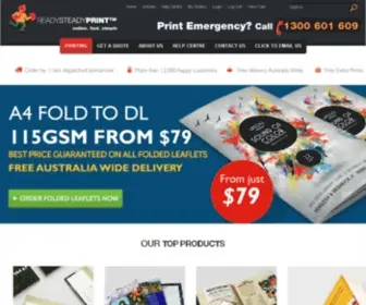 Readysteadyprint.com.au(Australia's best value online printing company) Screenshot
