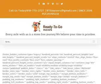 Readytogomovers.com(Residential and commercial moving service) Screenshot