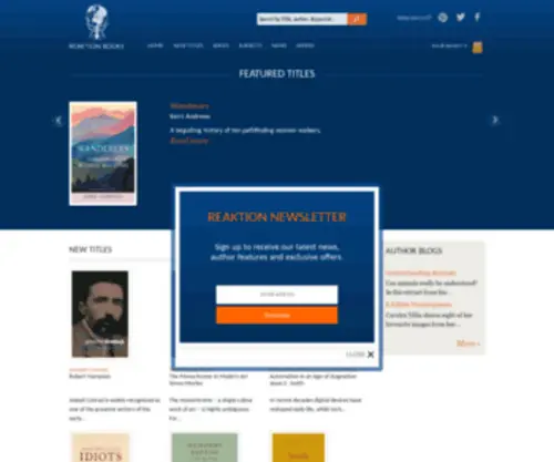 Reaktionbooks.com(Reaktion Books) Screenshot