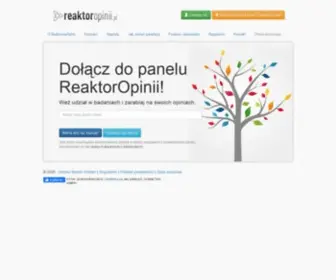 Reaktoropinii.pl(Panel Badawczy Reaktor Opinii) Screenshot