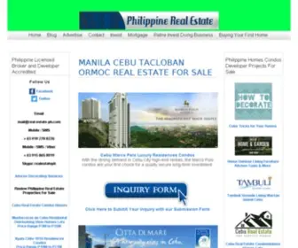 Real-Estate-PH.com(Philippine Cebu Ormoc Tacloban Real Estate For Sale Rent) Screenshot