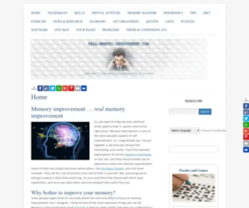 Real-Memory-Improvement.com(Real Memory Improvement) Screenshot