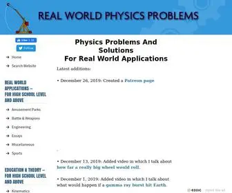 Real-World-PHysics-Problems.com(Real World Physics Problems And Solutions) Screenshot