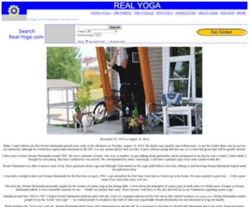 Real-Yoga.com(Learn real yoga today with Swami Harinanda) Screenshot