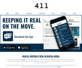 Real411.org(Report Digital Disinformation) Screenshot