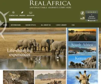 Realafrica.co.uk(Independent safari specialist; wildlife conservation) Screenshot