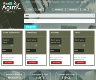 Realagim.com(Real estate portal in india) Screenshot