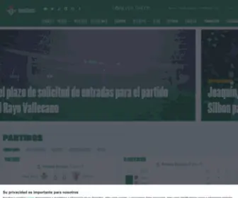Realbetisbalompie.es(Real Betis Balompié) Screenshot