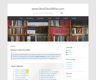 Realclearbible.com(Bible teaching that is both sound and clear) Screenshot