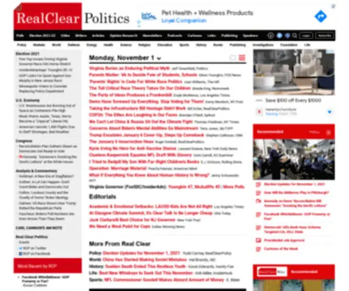 Realclearpolitics.com(RealClearPolitics (RCP)) Screenshot
