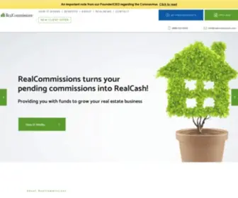 Realcommissions.com(Real Estate Commission Advances for Real Estate Agents) Screenshot