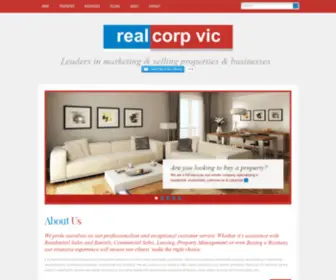 RealcorpVic.com.au(Real Corp Vic // Leaders in marketing & selling properties & businesses) Screenshot