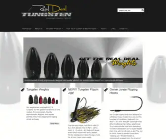 Realdealtungsten.com(Real Deal Tungsten specializes in the manufacture of tungsten football jigs) Screenshot