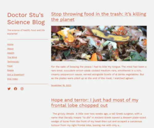 Realdoctorstu.com(Doctor Stu's Science Blog) Screenshot