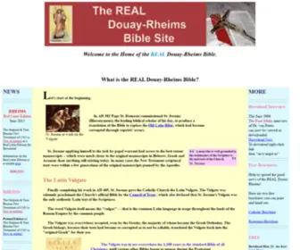 Realdouayrheims.com(The REAL Rheims New Testament) Screenshot