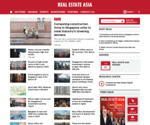 Realestateasia.com(Realestate Asia) Screenshot