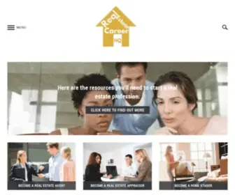 Realestatecareerhq.com(Online Resources to Start a Real Estate Career) Screenshot