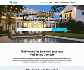 Realestatecontacts.com(Real Estate Contacts I Find a Home for Sale in your City) Screenshot