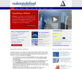 Realestatedefined.com(Real Estate Definitions) Screenshot