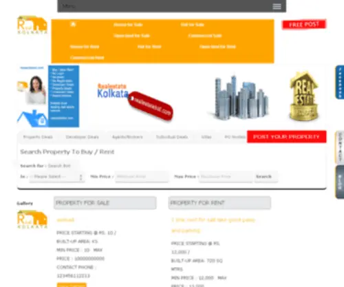 Realestatekol.in(Real Estate in kolkata) Screenshot