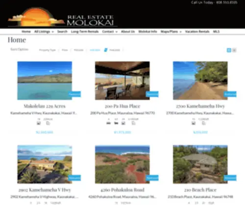 Realestateonmolokai.com(Molokai, Hawaii Real Estate Listings) Screenshot