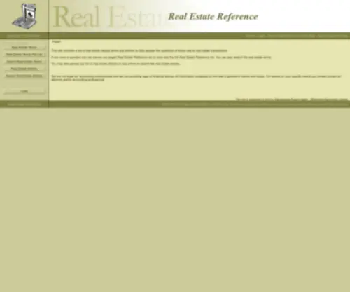 Realestatereference.com(Real Estate Reference) Screenshot