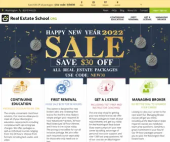 Realestateschool.org(Washington Real Estate School) Screenshot