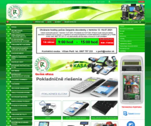 Realex.sk(Fiškálne registračné pokladne) Screenshot