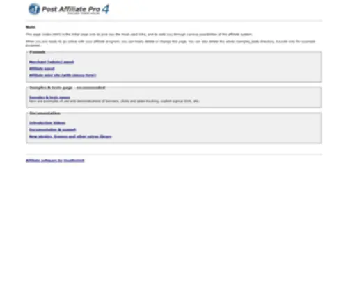 Realfreedomincaffiliates.com(Post Affiliate Pro Samples & tests) Screenshot