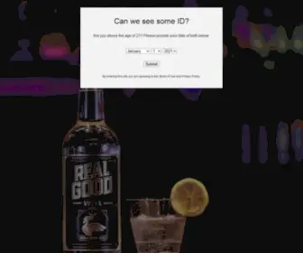 Realgoodvodka.com(Austin's Original Real Good Vodka) Screenshot