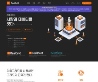 Realgrid.com(리얼그리드 RealGrid) Screenshot