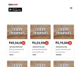 Realhari.com(Hyderabad Real Estate & Property Search Website & Mobile Application) Screenshot