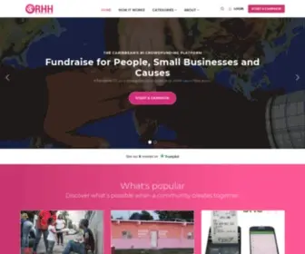 Realhelpinghands.com(Caribbean's #1 fundraising platform for crowdfunding) Screenshot