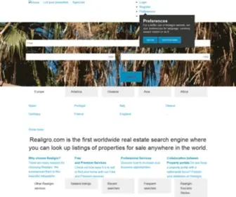 Realigro.com(Real estate listings) Screenshot