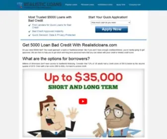 Realisticloans.com(Realisticloans) Screenshot