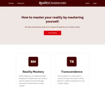 Realitycreator.com(How to master your reality by mastering yourself) Screenshot