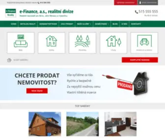 Realitynamorave.cz(E-Finance, a.s., realitní divize) Screenshot