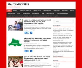 Realitynewspaper.com.ng(Letting The People Know) Screenshot