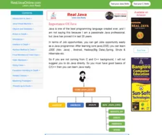 Realjavaonline.com(Learn Java Really) Screenshot
