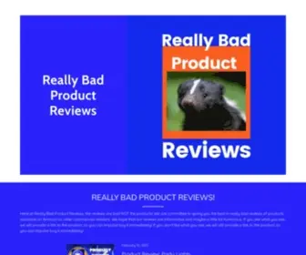 Reallybadproductreviews.com(Really Bad Product Reviews) Screenshot