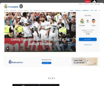 Realmadrid.com(Real Madrid CF) Screenshot