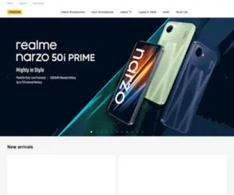 Realme.com(Realme is an emerging mobile phone brand which) Screenshot