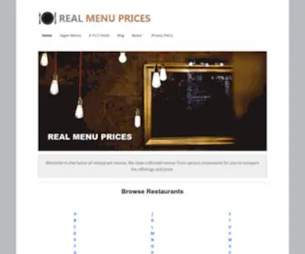 Realmenuprices.com(Compare Your Favorite Food Options) Screenshot