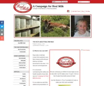 Realmilk.com(THE FACTS ABOUT REAL RAW MILK) Screenshot