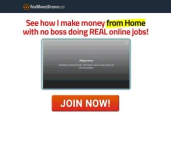 Realmoneystreams.com(Learn the art of multiple online incomes through Real Money Streams) Screenshot