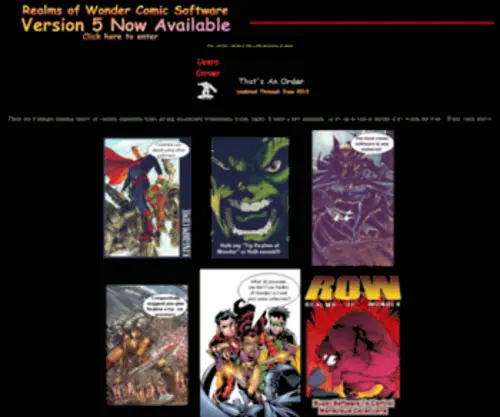 Realmsofwonder.com(Realms of Wonder Comic Tracking System) Screenshot