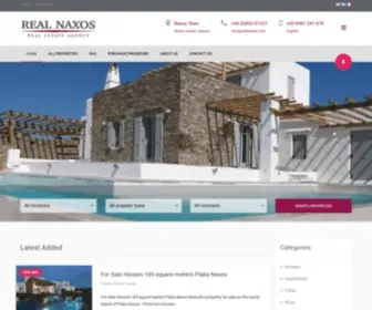 Realnaxos.com(Real Estate Agent in Naxos Greece) Screenshot