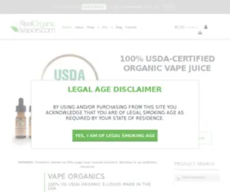 RealorganicVapors.com(Real Organic Vape Juice) Screenshot