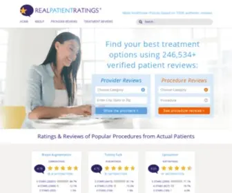 Realpatientratings.com(Real Patient Ratings (RPR)) Screenshot