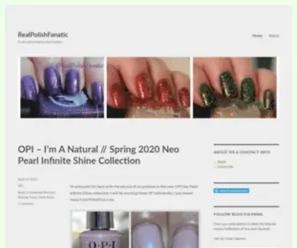 Realpolishfanatic.com(A nail polish blog by a Real Fanatic) Screenshot